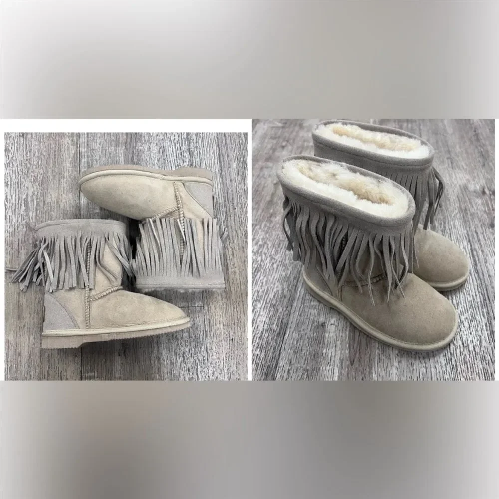 Koolaburra By UGG Kids Short Fringe Boots